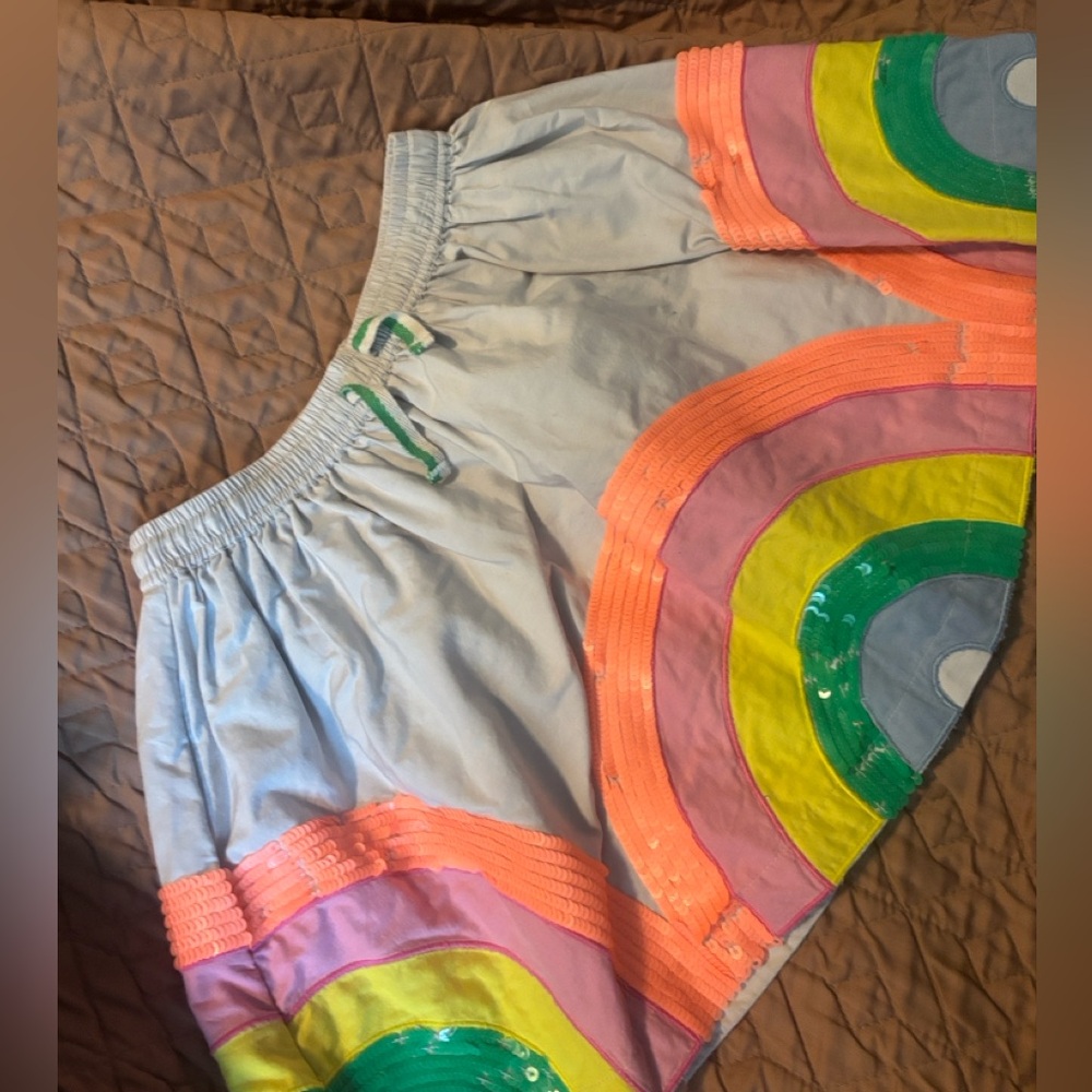Mini boden sequined rainbow skirt size 5-6 youth